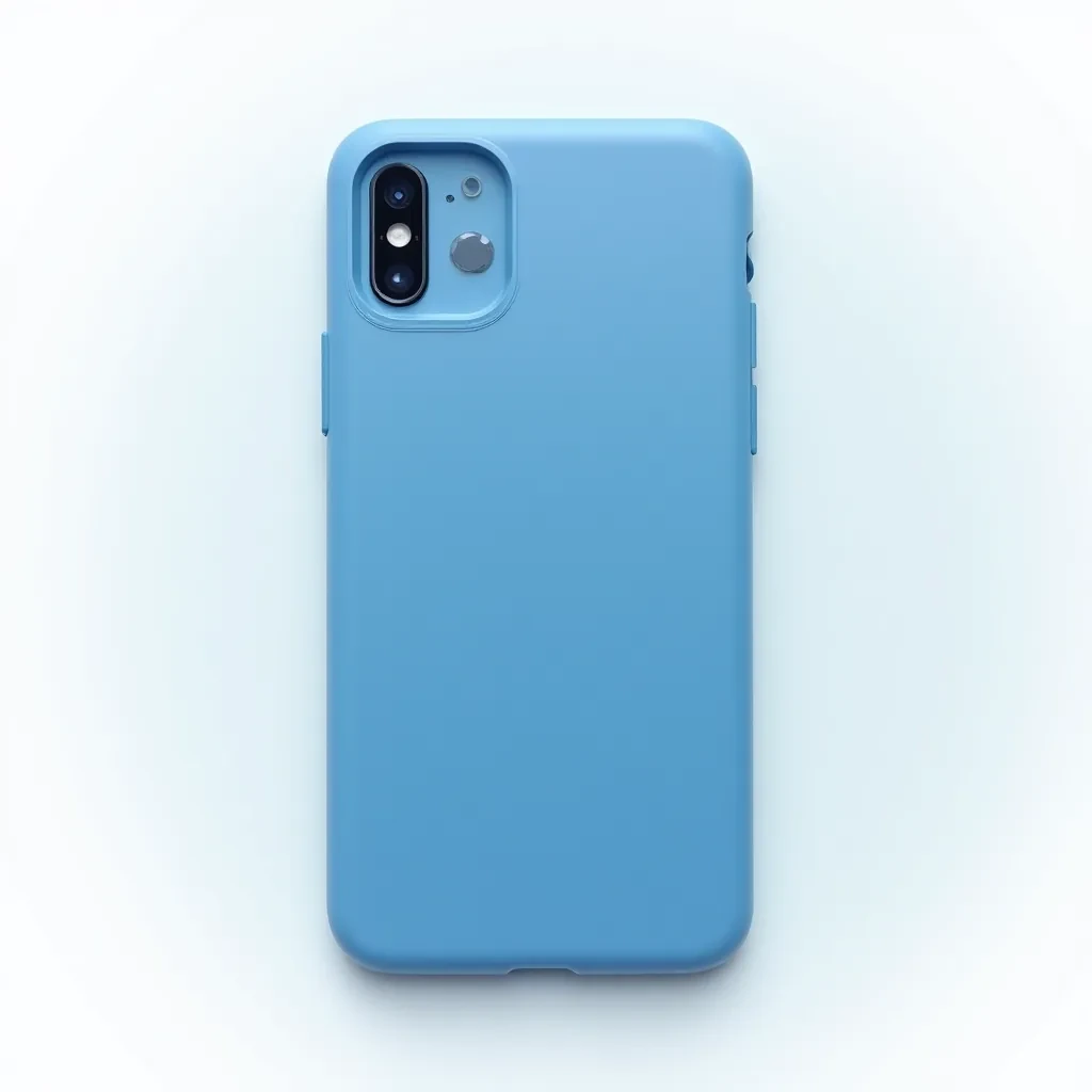 Ocean blue protective phone case designed for universal 5.5-6.3 inch smartphones, showing flexible design and corner grip zones